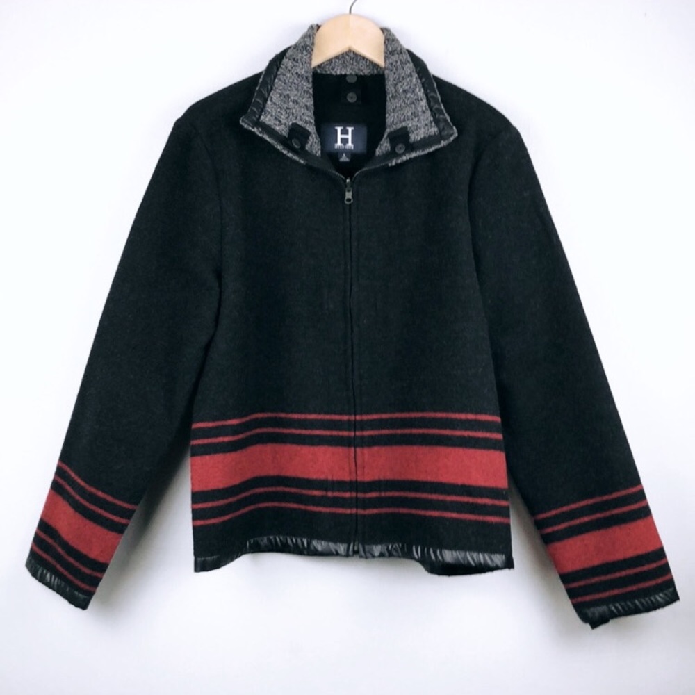 Hilfiger Black and Red Stripes Inner Liner Jacket